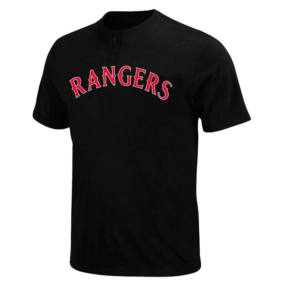 Texas Rangers Shirt Adult Large Red Majestic MLB Baseball Graphic