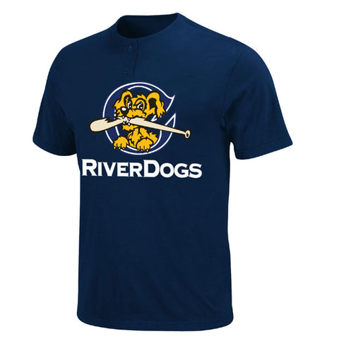 New York Yankees affiliate - Charleston RiverDogs YOUTH MiLB 2 Button T shirt