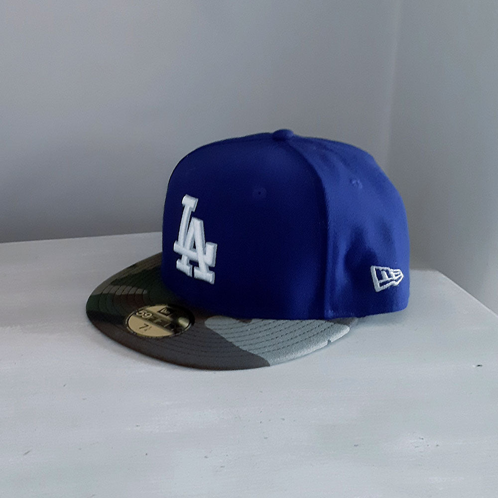 LA Dodgers 59FIFTY MLB Camo Bill Fitted Baseball Cap - size 7 1/4