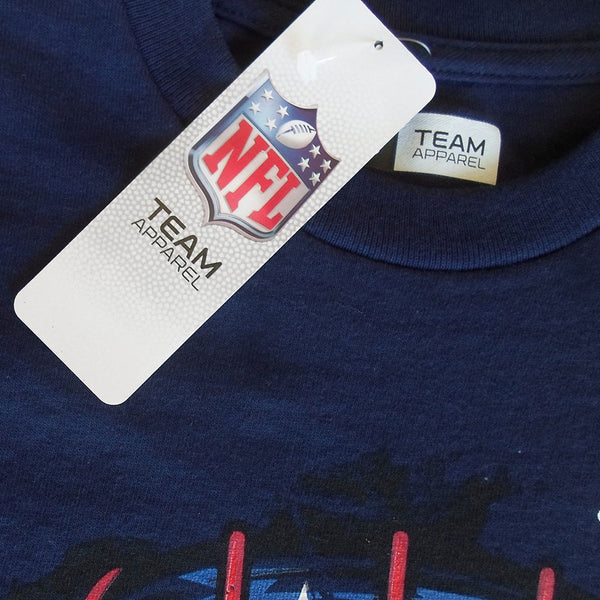 New England Patriots NFL Navy Hooded Fleece + T Shirt