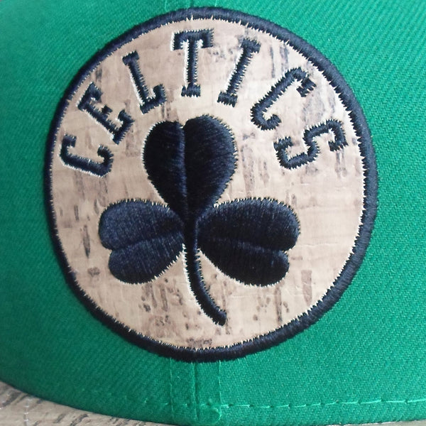 Boston Celtics Real Grain Wood Visor 59FIFTY NBA Fitted Baseball Cap