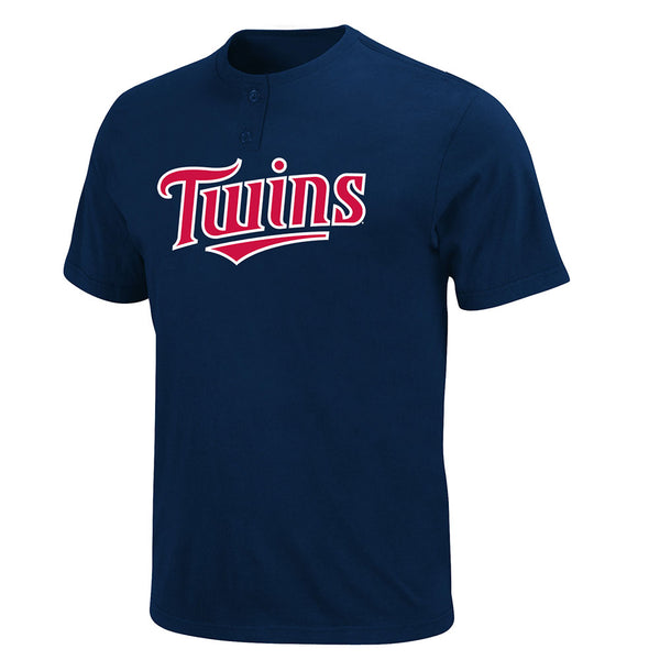 Minnesota Twins 2 Button MLB Logo T Shirt - size small