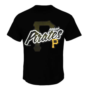 Pittsburgh Pirates Double Logo Black MLB T shirt