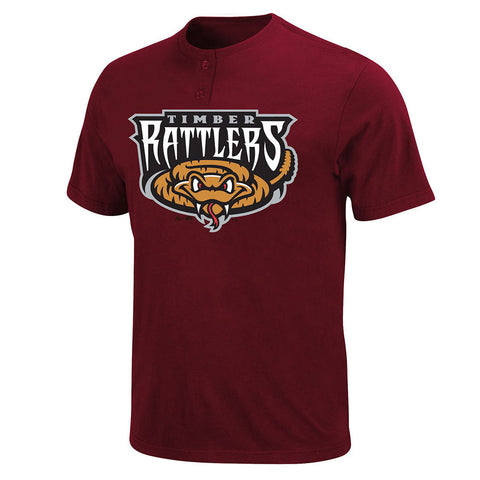 Milwaukee Brewers MLB Affiliate Wisconsin Timber Rattlers MiLB 2 Button T shirt